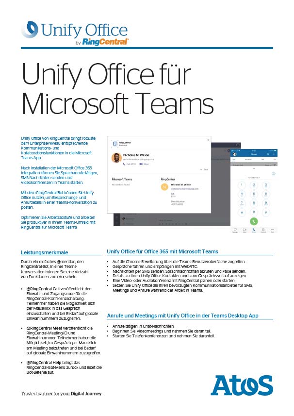 Unify Office - App für Microsoft Teams
